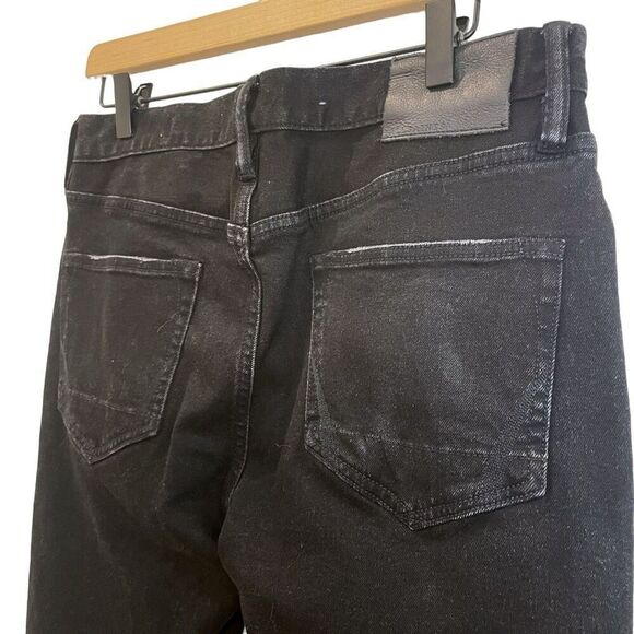 All Saints Black Distressed Gothic Grunge High Rise Button Fly Cigarette Jeans S - Picture 5 of 11